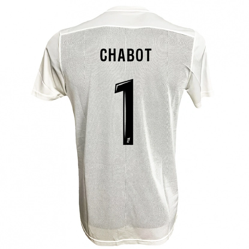 Danxen Bambino Maglia Max-Edgar Chabot #1 Nero Bianco Kit Gara Away 2025/26 Maglietta