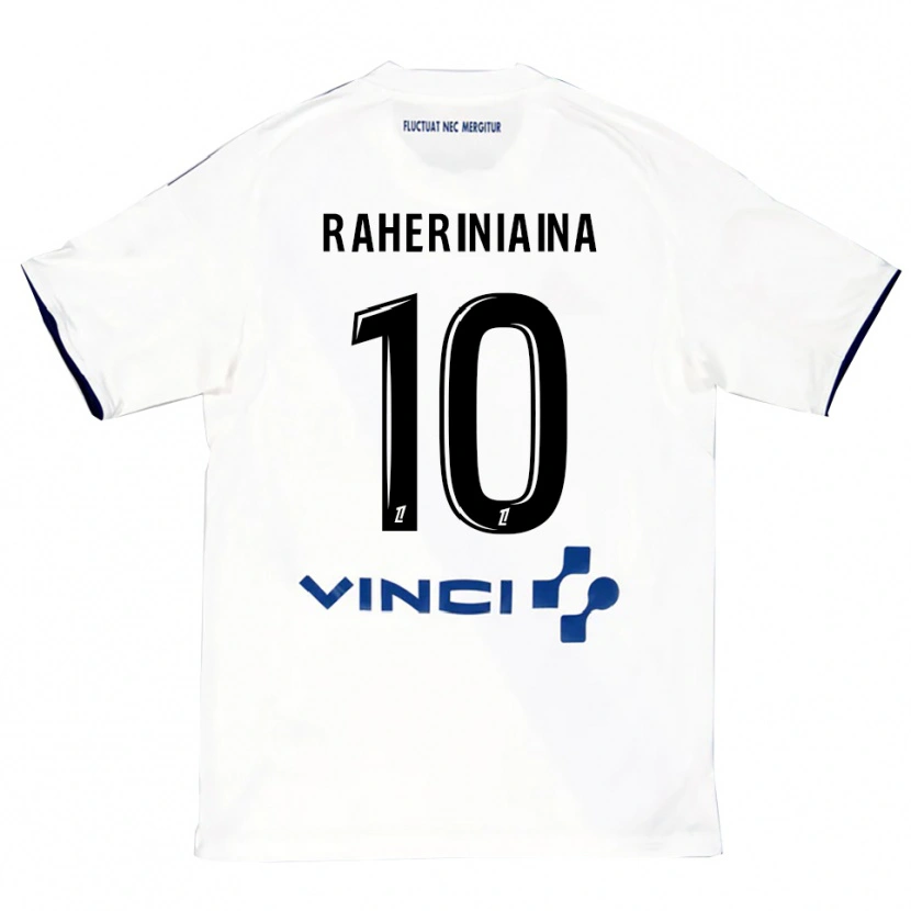 Danxen Bambino Maglia El Hadary Raheriniaina #10 Bianco Blu Kit Gara Away 2025/26 Maglietta