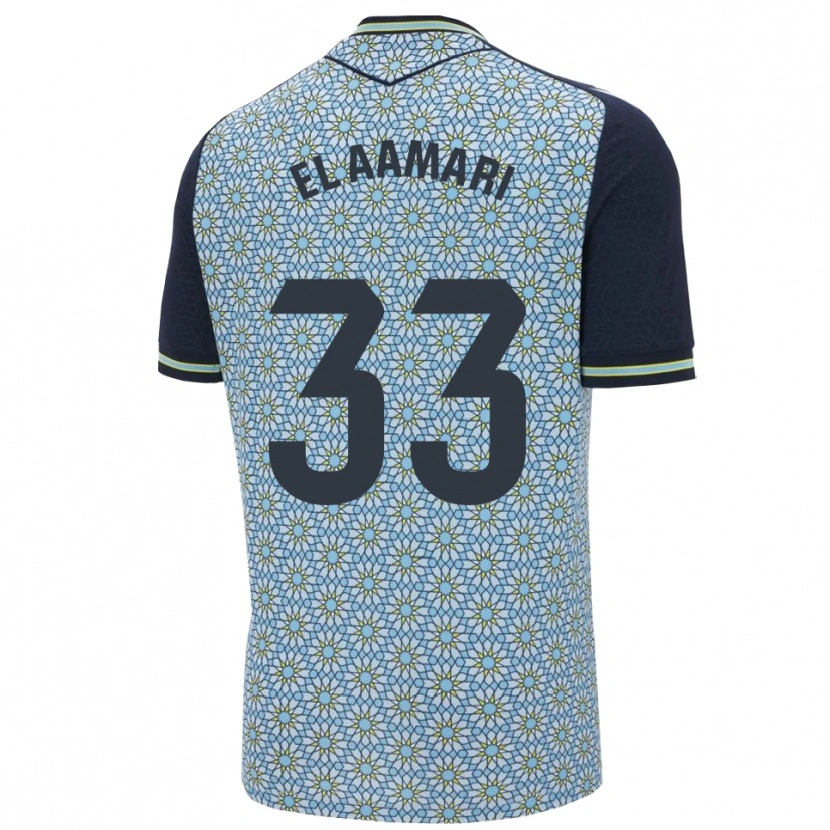 Danxen Bambino Maglia Saif El Aamari #33 Blu Blu Scuro Kit Gara Away 2025/26 Maglietta