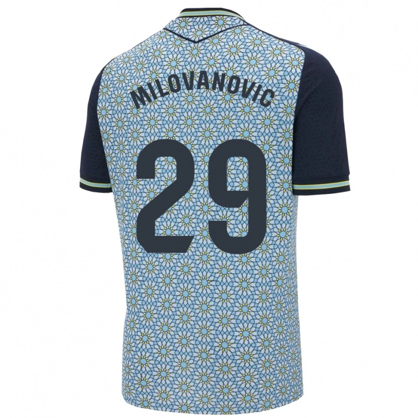 Danxen Bambino Maglia Marko Milovanovic #29 Blu Blu Scuro Kit Gara Away 2025/26 Maglietta