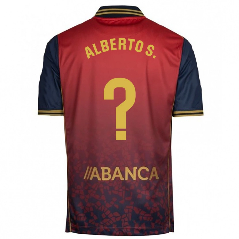 Danxen Bambino Maglia Alberto Sánchez #0 Rosso Blu Scuro Kit Gara Away 2025/26 Maglietta