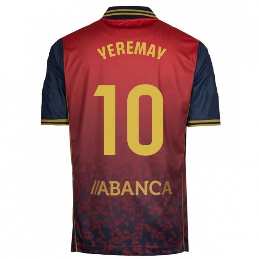 Danxen Bambino Maglia Yeremay Hernández #10 Rosso Blu Scuro Kit Gara Away 2025/26 Maglietta