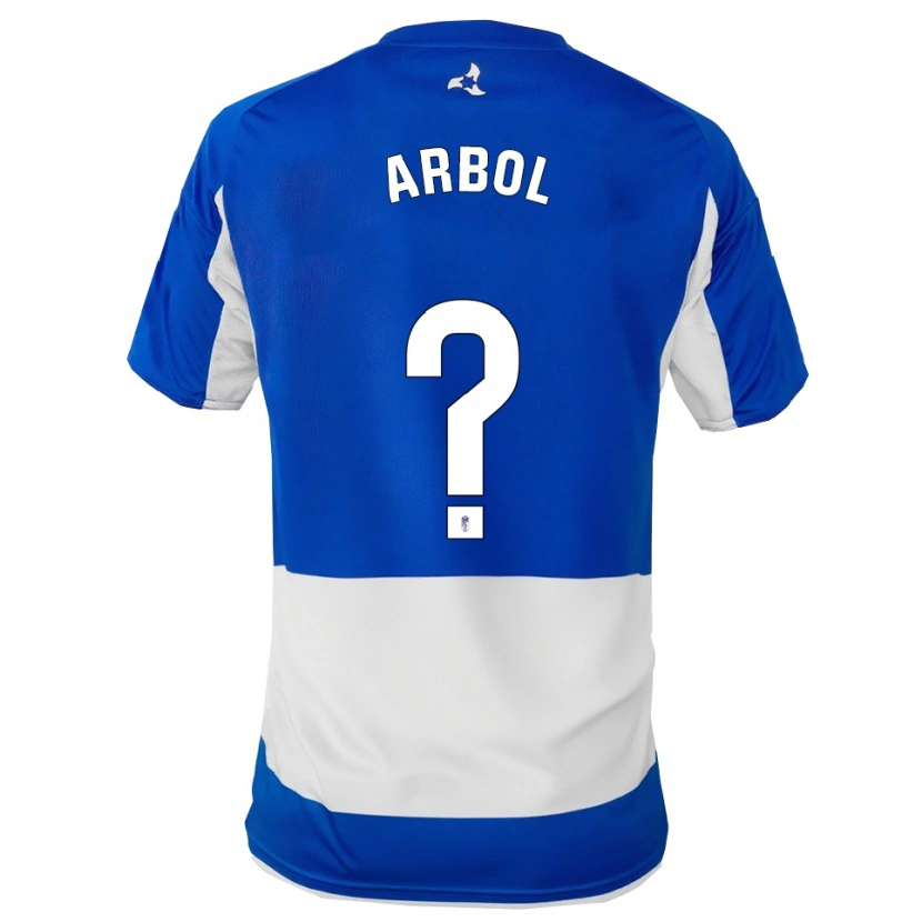 Danxen Bambino Maglia Fran Árbol #0 Blu Bianco Kit Gara Away 2025/26 Maglietta