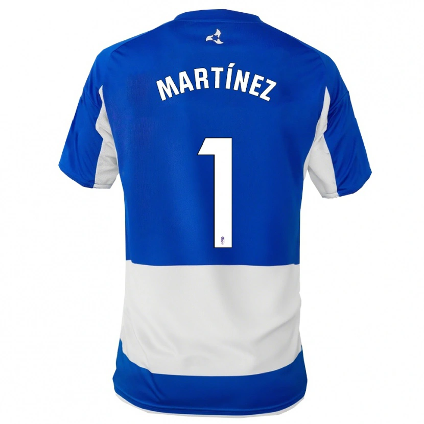 Danxen Bambino Maglia Marc Martínez #1 Blu Bianco Kit Gara Away 2025/26 Maglietta