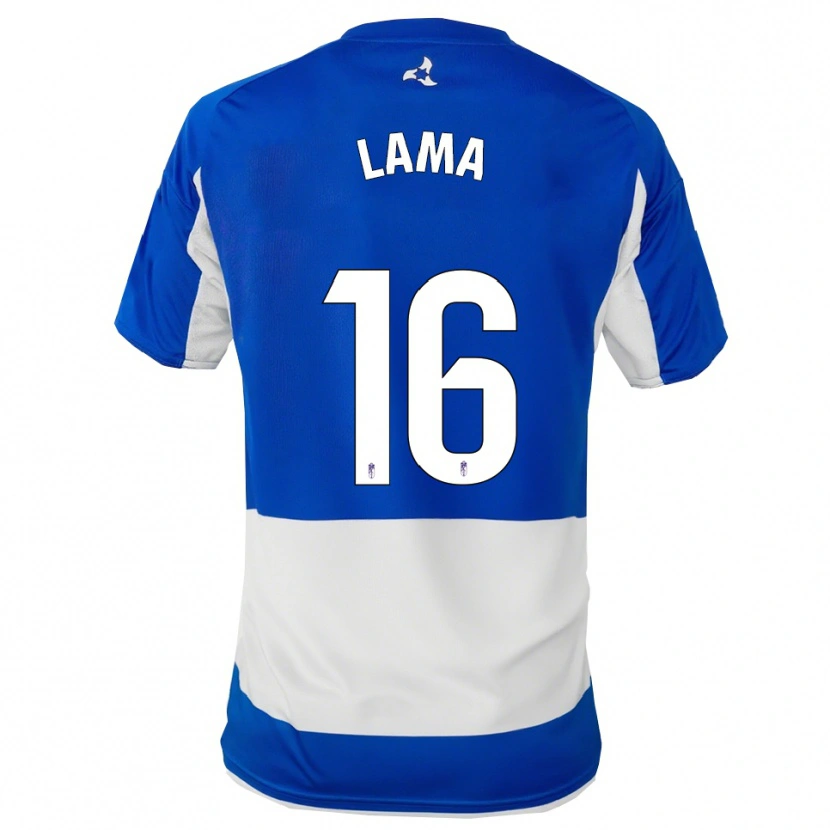 Danxen Bambino Maglia Manu Lama #16 Blu Bianco Kit Gara Away 2025/26 Maglietta