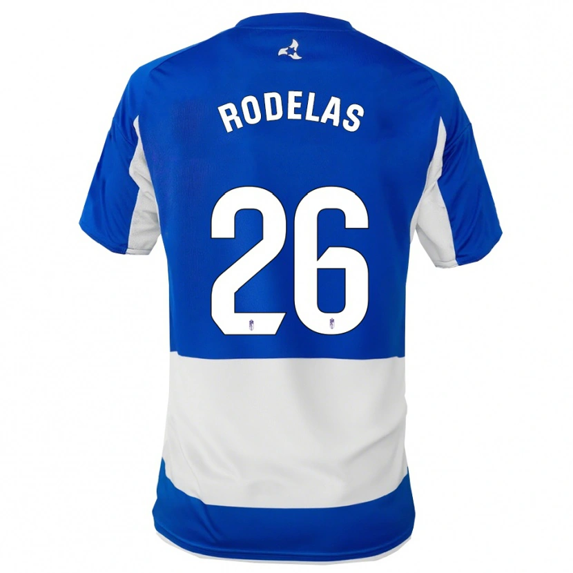 Danxen Bambino Maglia Sergio Rodelas #26 Blu Bianco Kit Gara Away 2025/26 Maglietta