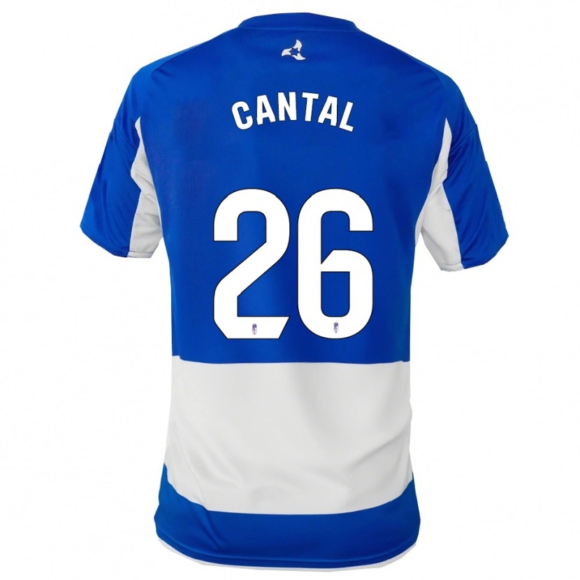 Danxen Bambino Maglia Paco Cantal #26 Blu Bianco Kit Gara Away 2025/26 Maglietta