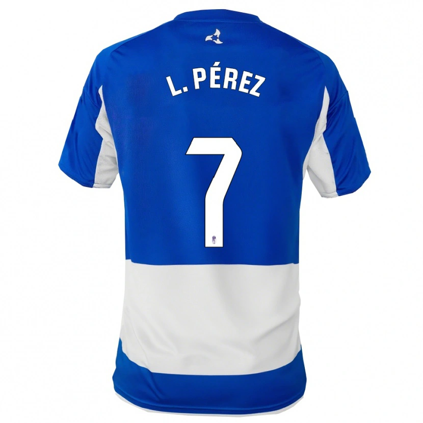 Danxen Bambino Maglia Laura Pérez Martín #7 Blu Bianco Kit Gara Away 2025/26 Maglietta