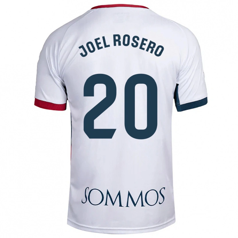 Danxen Bambino Maglia Alexis Joel Rosero #20 Bianco Rosso Kit Gara Away 2025/26 Maglietta