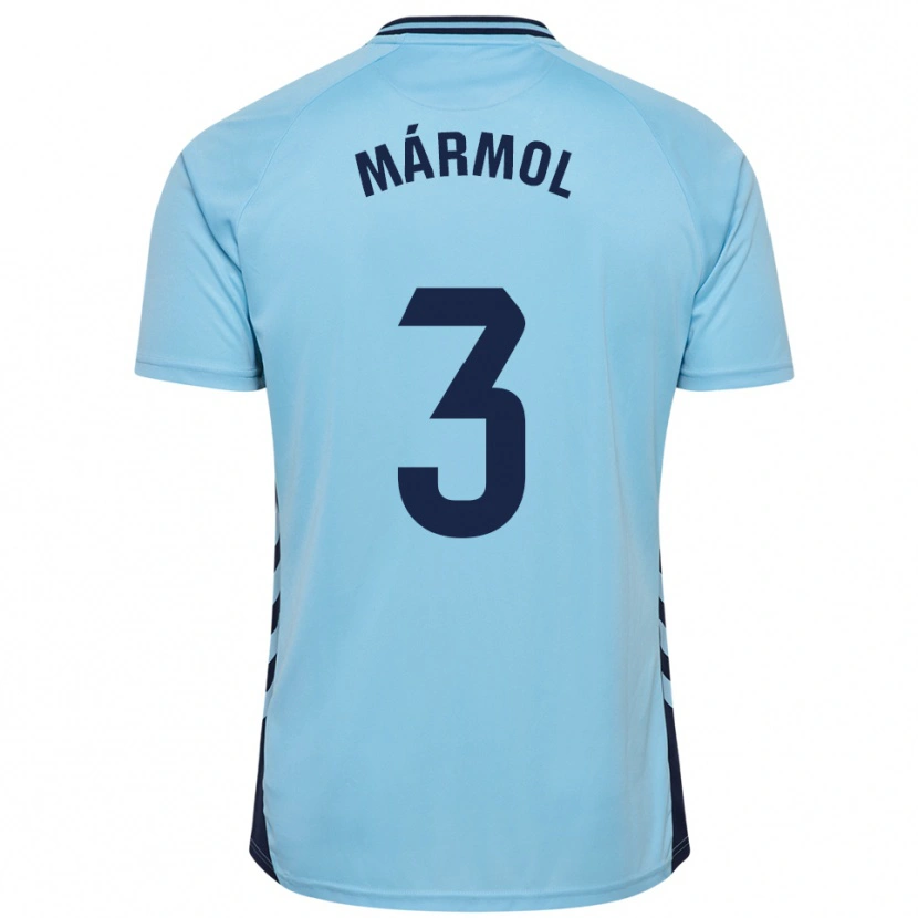 Danxen Bambino Maglia Mika Mármol #3 Azzurro Kit Gara Away 2025/26 Maglietta