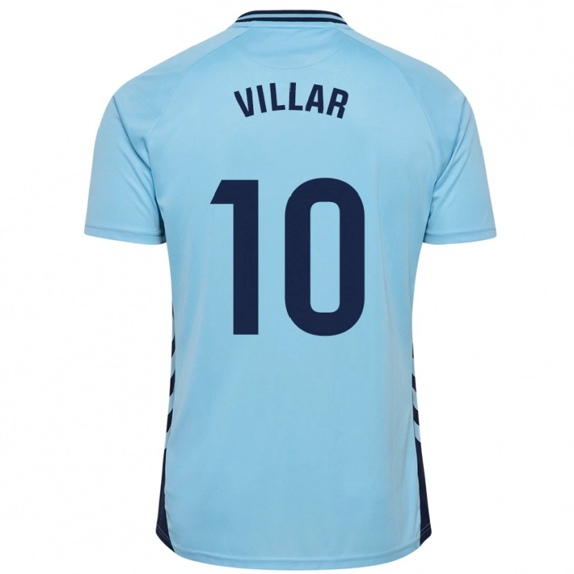 Danxen Bambino Maglia Andy Villar #10 Azzurro Kit Gara Away 2025/26 Maglietta