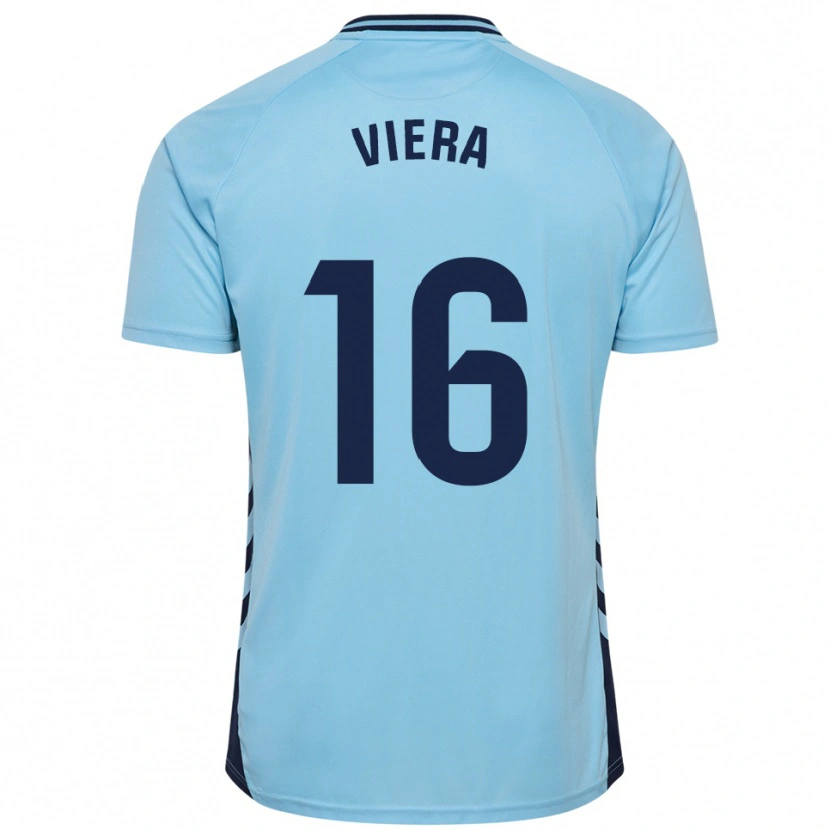 Danxen Bambino Maglia Sergio Viera #16 Azzurro Kit Gara Away 2025/26 Maglietta