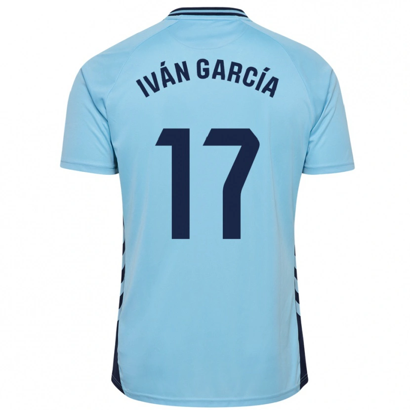 Danxen Bambino Maglia Iván García #17 Azzurro Kit Gara Away 2025/26 Maglietta