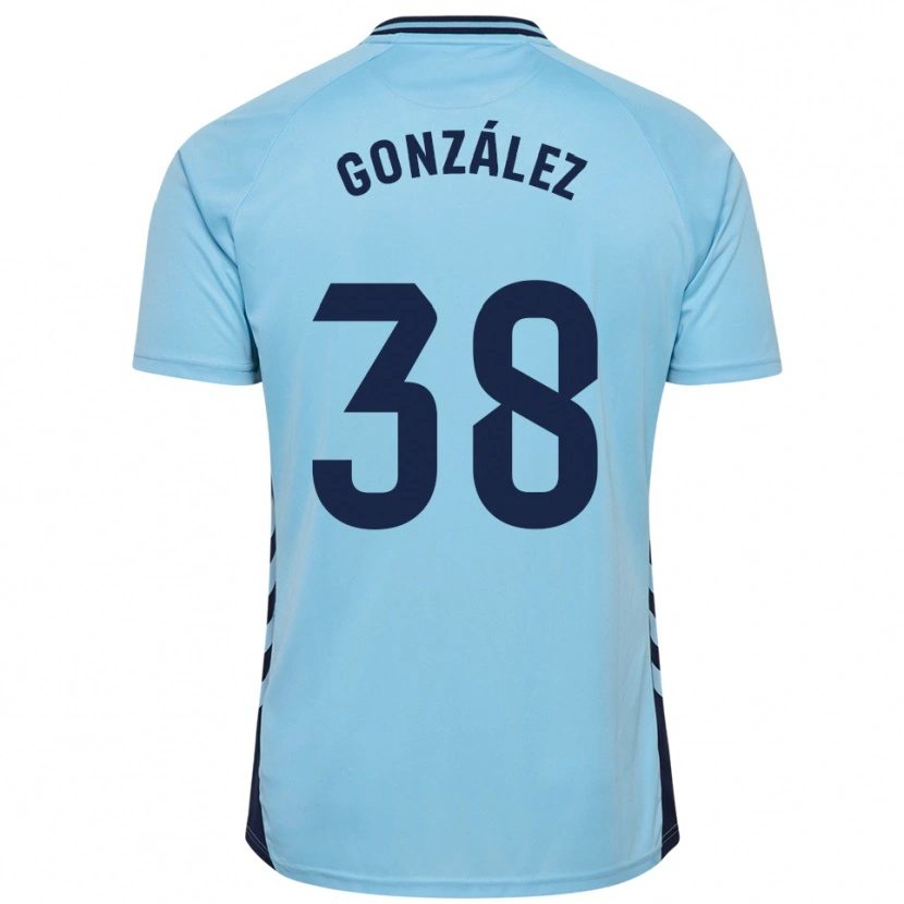Danxen Bambino Maglia Josito González #38 Azzurro Kit Gara Away 2025/26 Maglietta