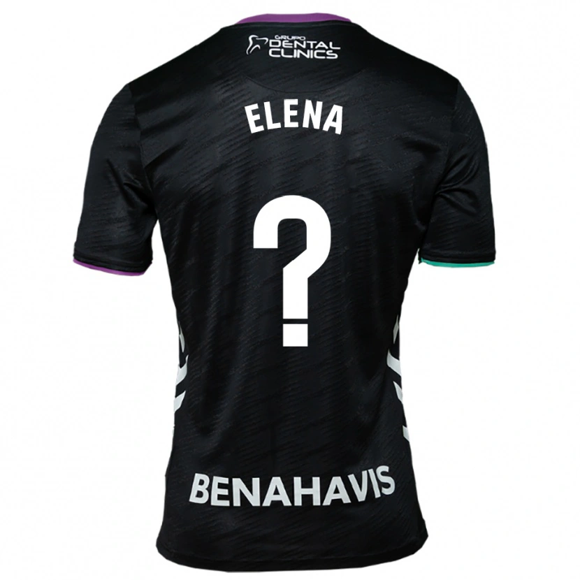 Danxen Bambino Maglia Elena Martínez Pérez #0 Nero Viola Verde Kit Gara Away 2025/26 Maglietta