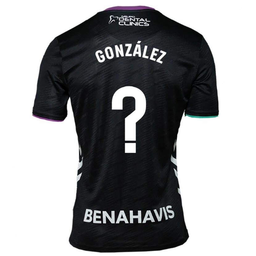 Danxen Bambino Maglia Adri González #0 Nero Viola Verde Kit Gara Away 2025/26 Maglietta