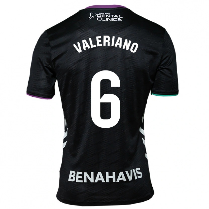 Danxen Bambino Maglia Nerea Valeriano Martínez #6 Nero Viola Verde Kit Gara Away 2025/26 Maglietta