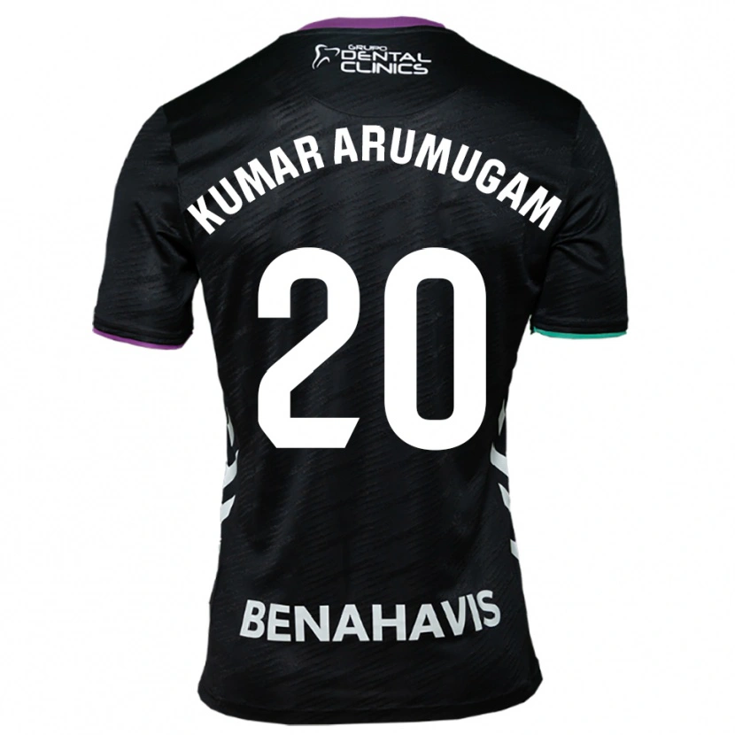 Danxen Bambino Maglia Suk Kumar Arumugam #20 Nero Viola Verde Kit Gara Away 2025/26 Maglietta