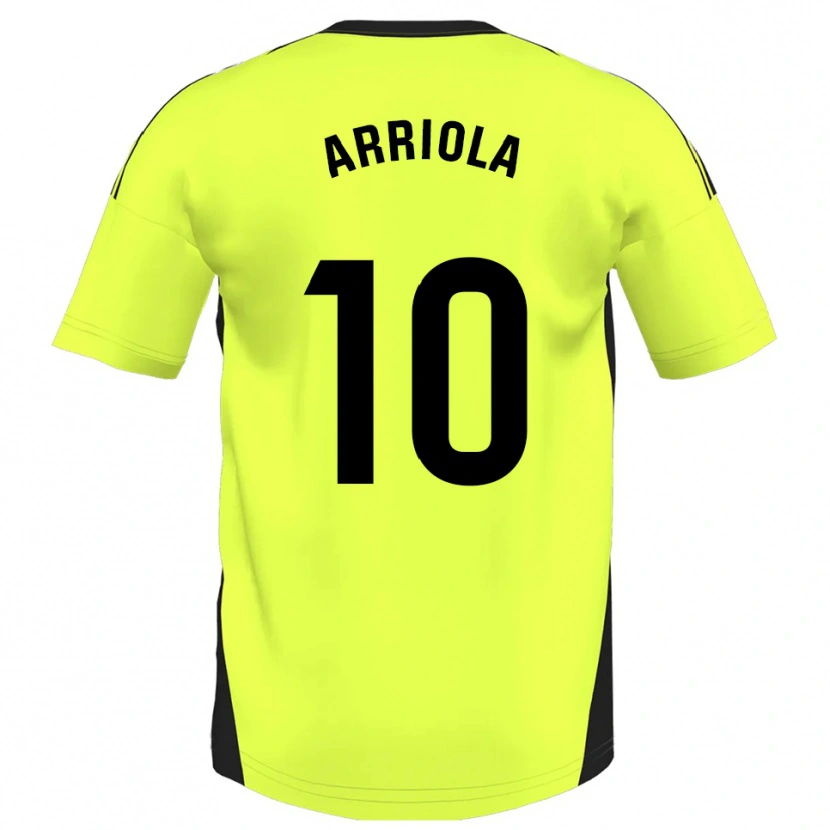 Danxen Bambino Maglia Marcos Arriola #10 Giallo Fluorescente Kit Gara Away 2025/26 Maglietta