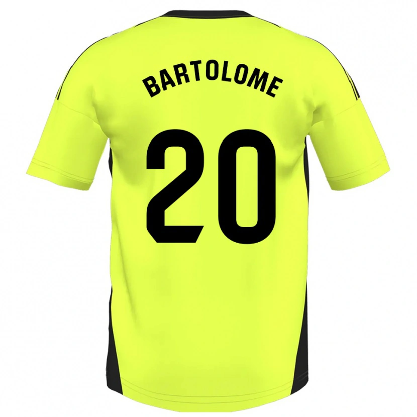 Danxen Bambino Maglia Diego Bartolomé #20 Giallo Fluorescente Kit Gara Away 2025/26 Maglietta