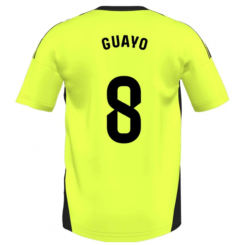 Danxen Bambino Maglia Guayo #8 Giallo Fluorescente Kit Gara Away 2025/26 Maglietta