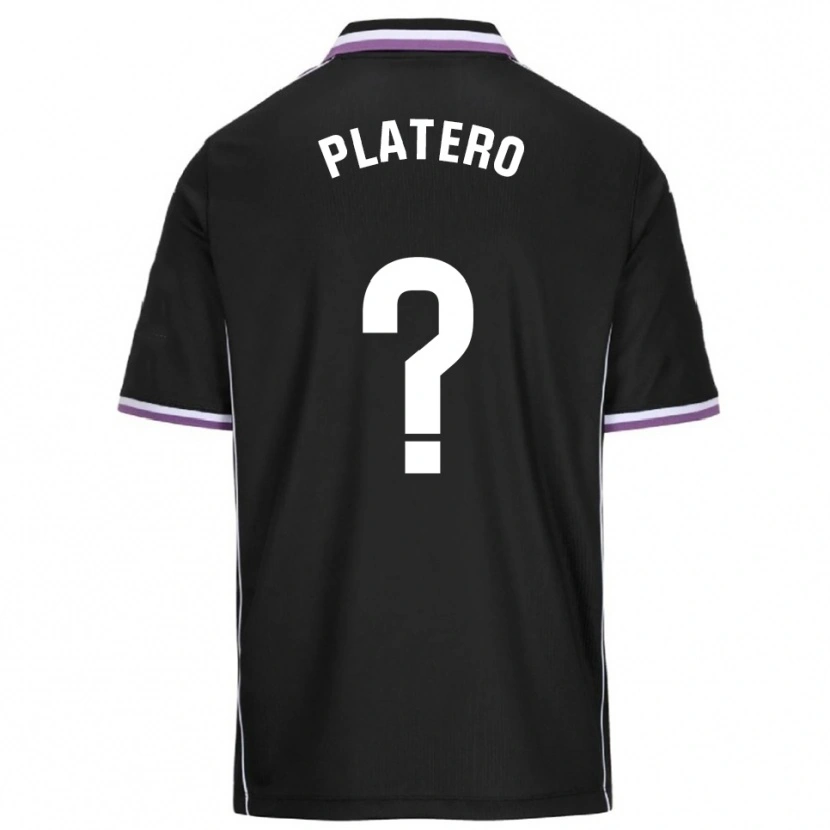 Danxen Bambino Maglia Miguel Platero #0 Viola Nero Kit Gara Away 2025/26 Maglietta