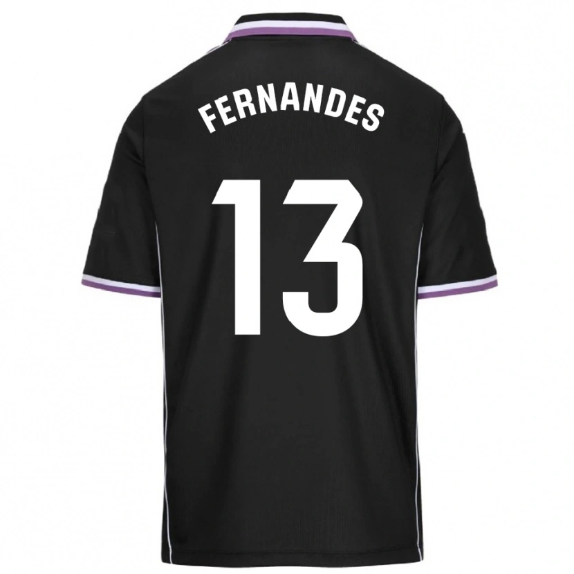 Danxen Bambino Maglia Guilherme Fernandes #13 Viola Nero Kit Gara Away 2025/26 Maglietta