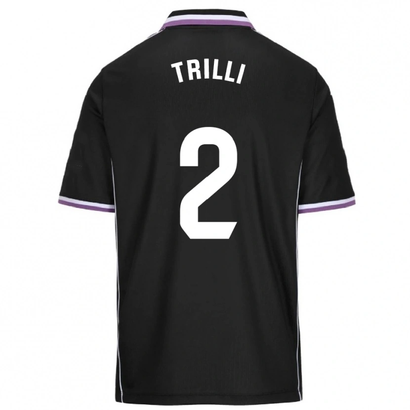 Danxen Bambino Maglia Trilli #2 Viola Nero Kit Gara Away 2025/26 Maglietta