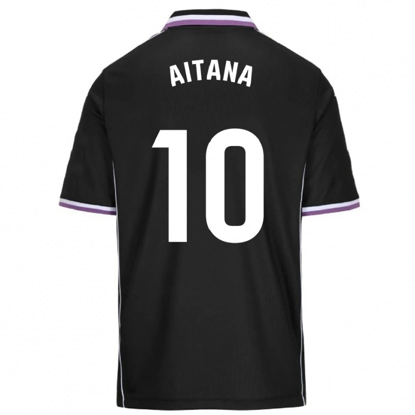 Danxen Bambino Maglia Aitana Ruda Lara #10 Viola Nero Kit Gara Away 2025/26 Maglietta