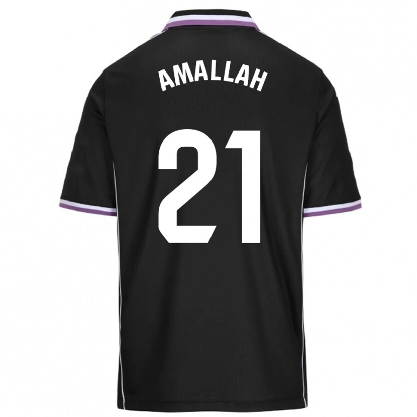 Danxen Bambino Maglia Selim Amallah #21 Viola Nero Kit Gara Away 2025/26 Maglietta