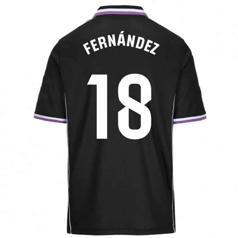 Danxen Bambino Maglia Tommy Fernández #18 Viola Nero Kit Gara Away 2025/26 Maglietta