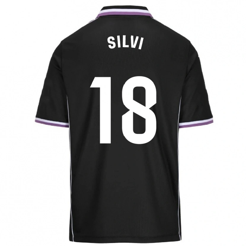 Danxen Bambino Maglia Silvia Fernandez Pocero #18 Viola Nero Kit Gara Away 2025/26 Maglietta