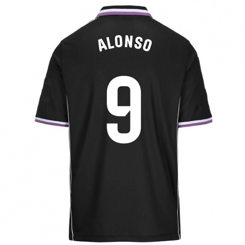 Danxen Bambino Maglia María Alonso Hidalgo #9 Viola Nero Kit Gara Away 2025/26 Maglietta