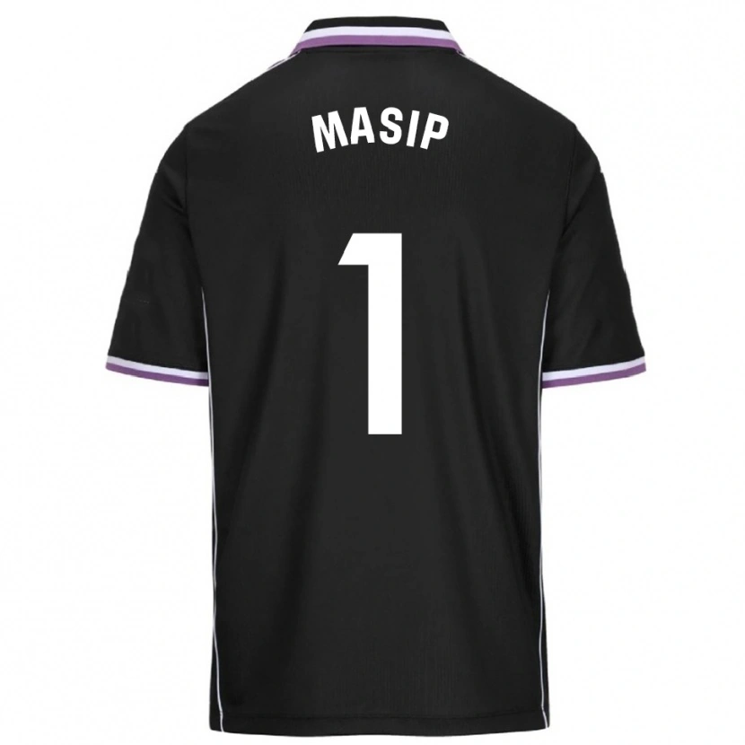 Danxen Bambino Maglia Jordi Masip #1 Viola Nero Kit Gara Away 2025/26 Maglietta