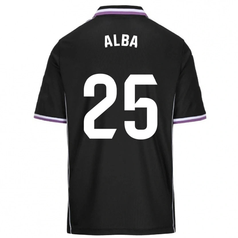 Danxen Bambino Maglia Alba Acebes Rodríguez #25 Viola Nero Kit Gara Away 2025/26 Maglietta