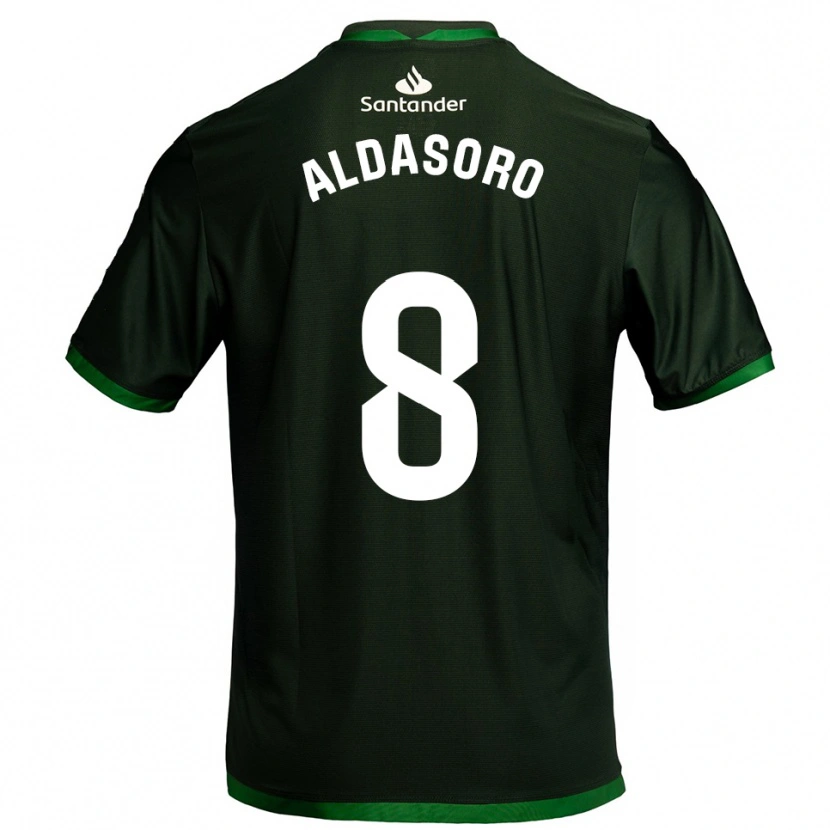 Danxen Bambino Maglia Aritz Aldasoro #8 Verde Scuro Kit Gara Away 2025/26 Maglietta
