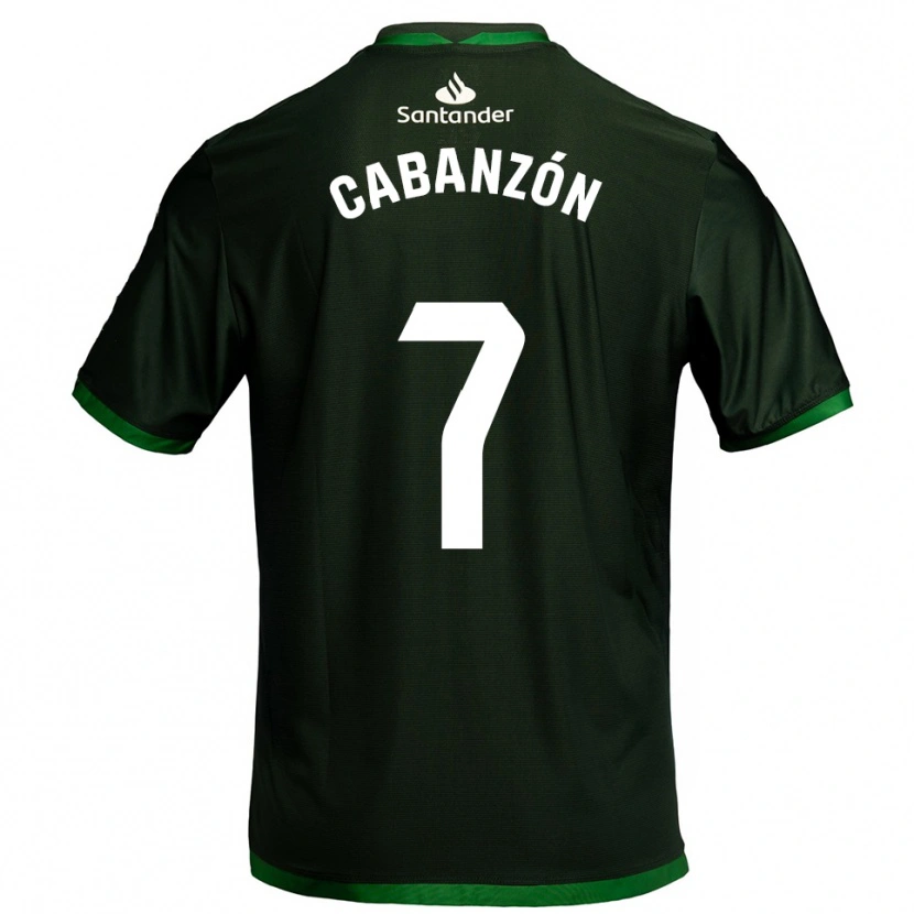 Danxen Bambino Maglia Yeray Cabanzón #7 Verde Scuro Kit Gara Away 2025/26 Maglietta