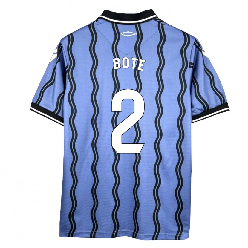 Danxen Bambino Maglia Jorge Bote #2 Blu Scuro Nero Kit Gara Away 2025/26 Maglietta