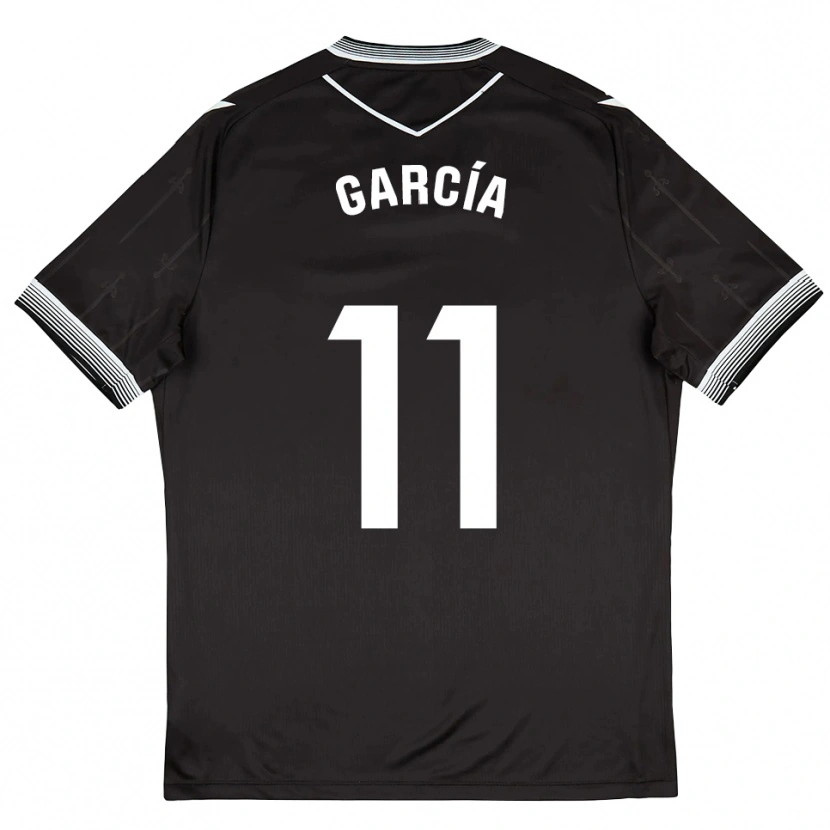 Danxen Bambino Maglia Fermín García #11 Nero Bianco Kit Gara Away 2025/26 Maglietta