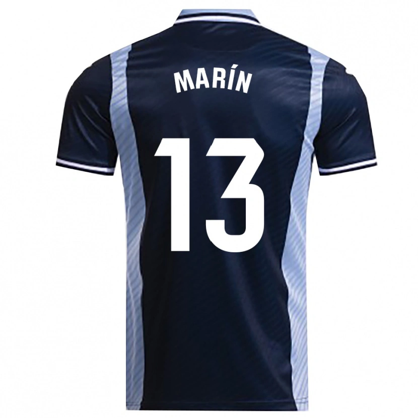 Danxen Bambino Maglia Carlos Marín #13 Blu Scuro Azzurro Kit Gara Away 2025/26 Maglietta