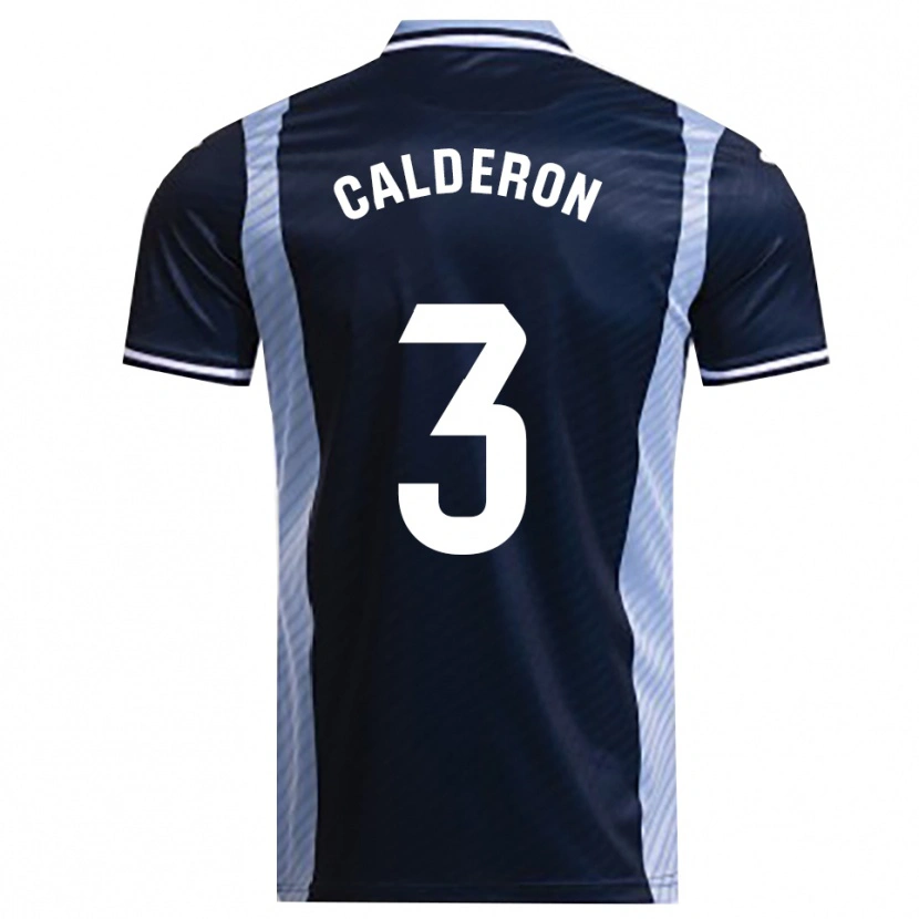 Danxen Bambino Maglia José Calderón #3 Blu Scuro Azzurro Kit Gara Away 2025/26 Maglietta
