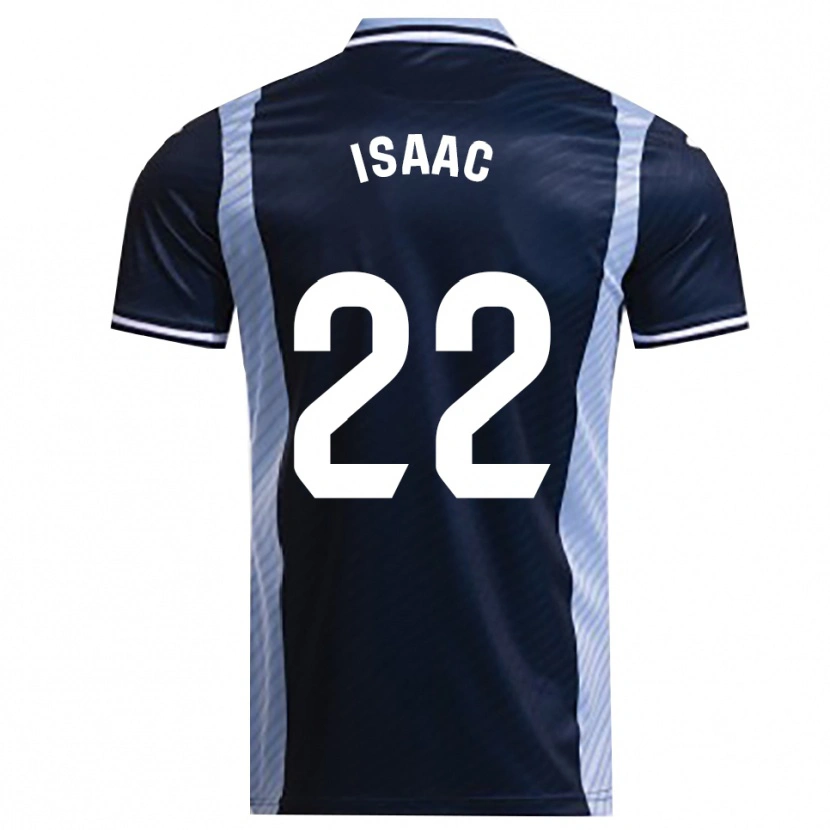 Danxen Bambino Maglia Carlos Isaac #22 Blu Scuro Azzurro Kit Gara Away 2025/26 Maglietta