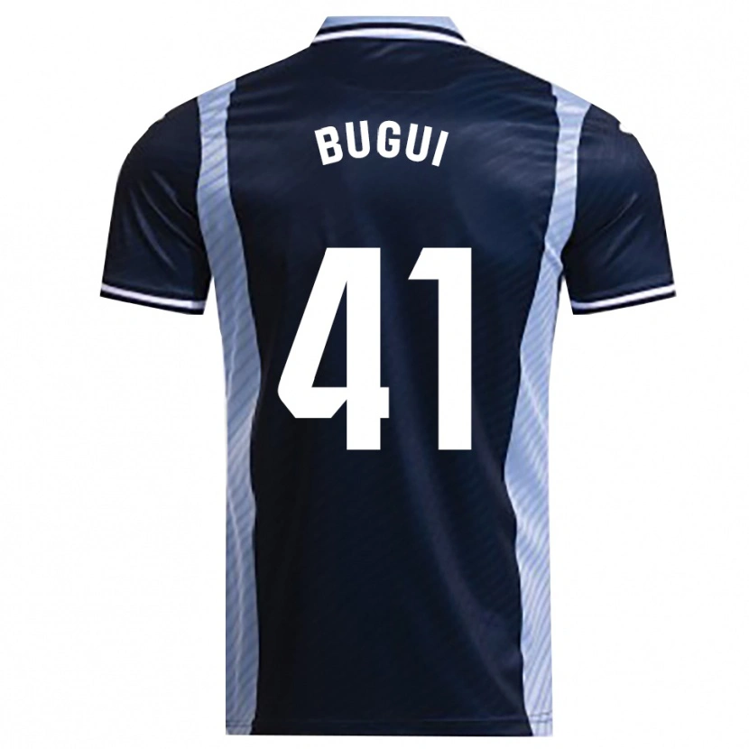 Danxen Bambino Maglia Bugui #41 Blu Scuro Azzurro Kit Gara Away 2025/26 Maglietta