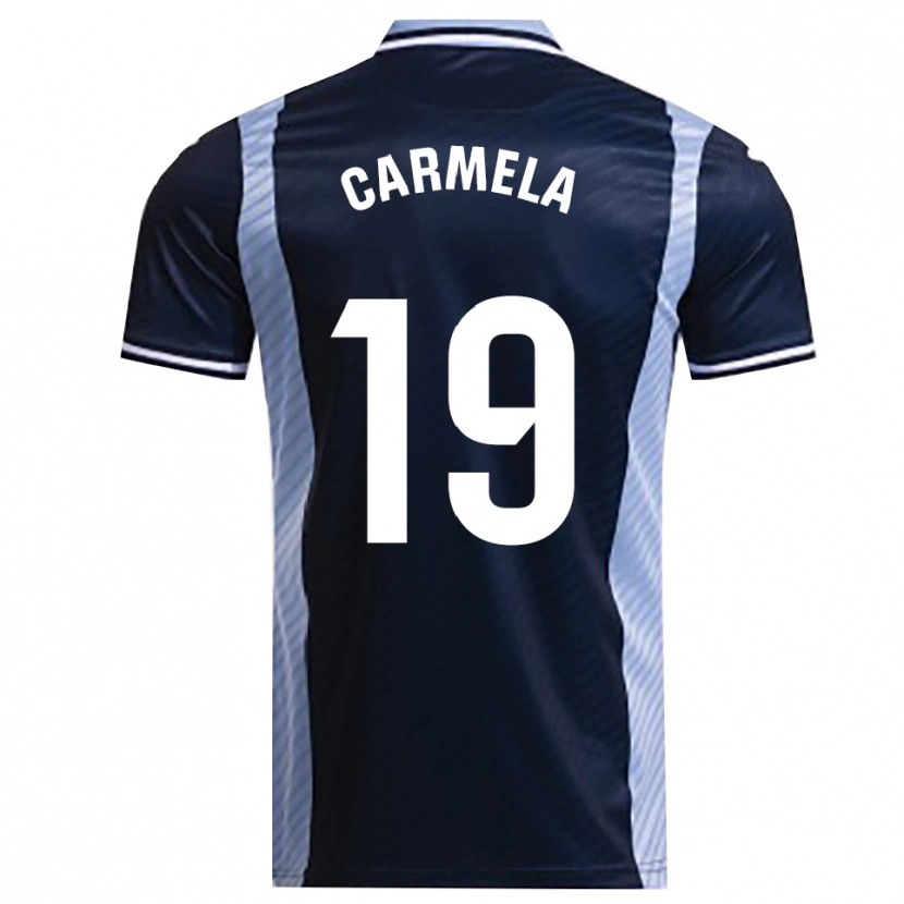 Danxen Bambino Maglia Carmen Ligero Fernández #19 Blu Scuro Azzurro Kit Gara Away 2025/26 Maglietta