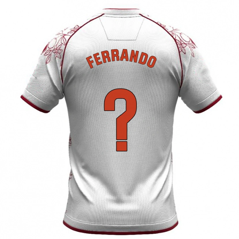 Danxen Bambino Maglia Juanki Ferrando #0 Bianco Borgogna Kit Gara Away 2025/26 Maglietta