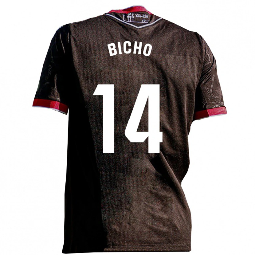 Danxen Bambino Maglia Bicho #14 Nero Rosso Kit Gara Away 2025/26 Maglietta