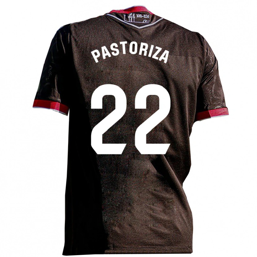 Danxen Bambino Maglia Agustín Pastoriza #22 Nero Rosso Kit Gara Away 2025/26 Maglietta
