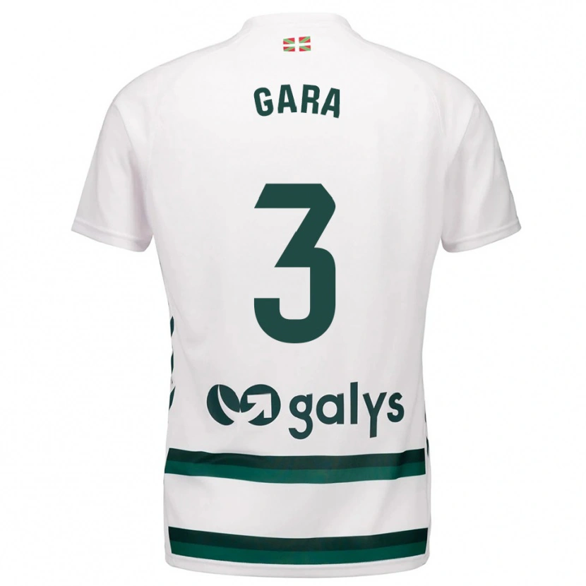 Danxen Bambino Maglia Garazi Facila Giralte #3 Bianco Verde Kit Gara Away 2025/26 Maglietta