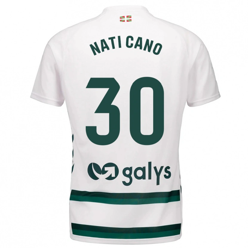 Danxen Bambino Maglia Natividad Cano Cabello #30 Bianco Verde Kit Gara Away 2025/26 Maglietta