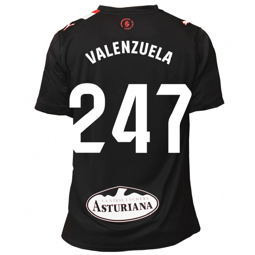 Danxen Bambino Maglia Sebastián Valenzuela #247 Nero Bianco Kit Gara Away 2025/26 Maglietta